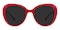 Quinn Red Cat Eye TR90 Sunglasses