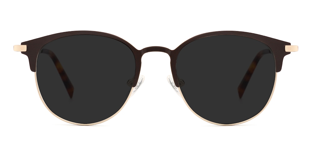 Jonesboro Brown/Golden Round Metal Sunglasses