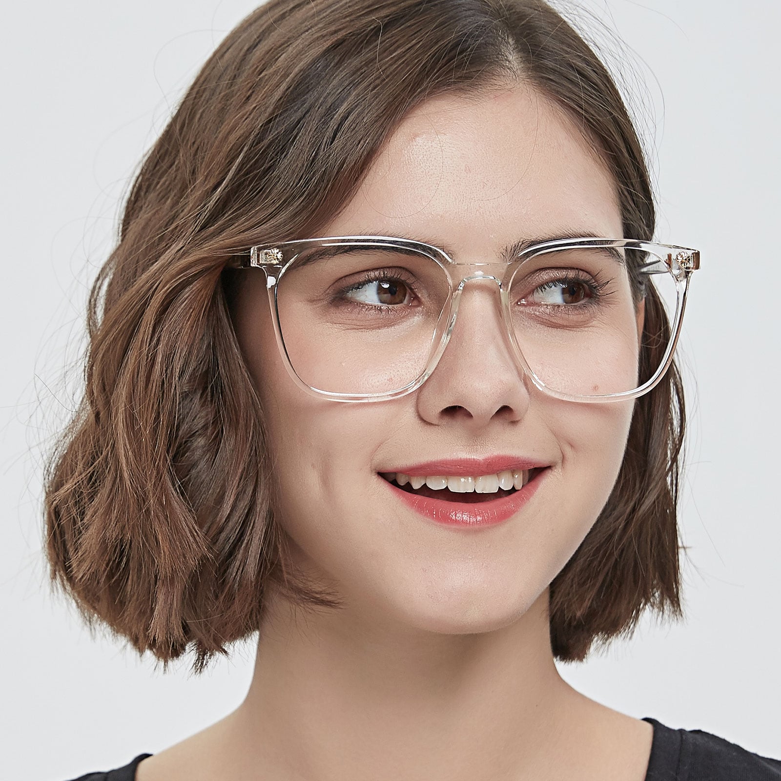 Square Eyeglasses, Full Frame Crystal TR90 - FP2071