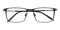 Bruce Black/Gunmetal Rectangle Titanium Eyeglasses