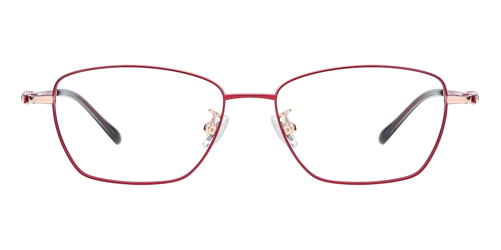 Iris Red Cat Eye Titanium Eyeglasses