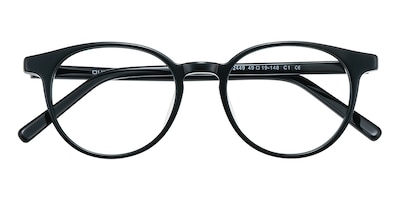 Joplin Black Round Acetate Eyeglasses