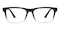 Arvin Black/Crystal Rectangle Acetate Eyeglasses
