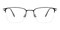 Cedric Black/Silver Rectangle Titanium Eyeglasses