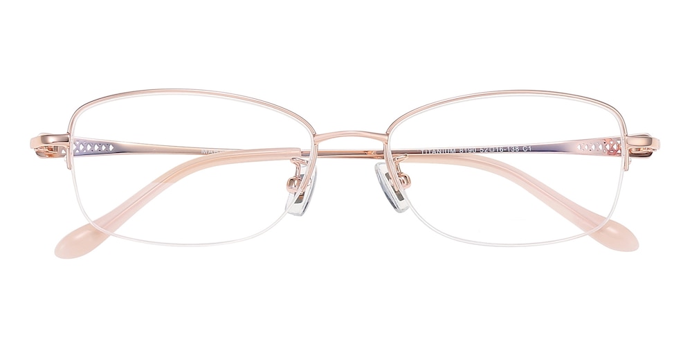 Delia Golden Oval Titanium Eyeglasses