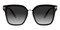Margaret Black Square Plastic Sunglasses