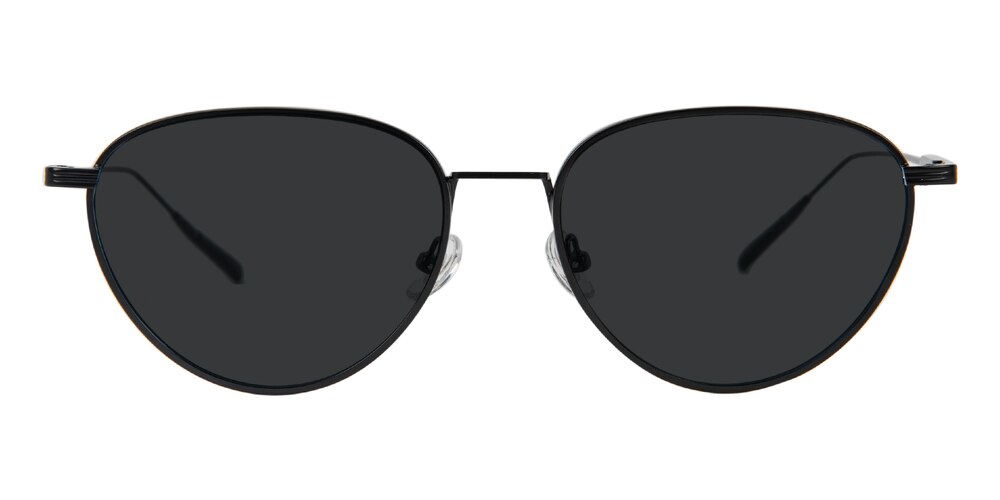 Pueblo Black Cat Eye Metal Sunglasses