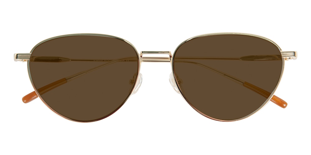 Pueblo Golden Cat Eye Metal Sunglasses