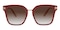 Margaret Red Square Plastic Sunglasses
