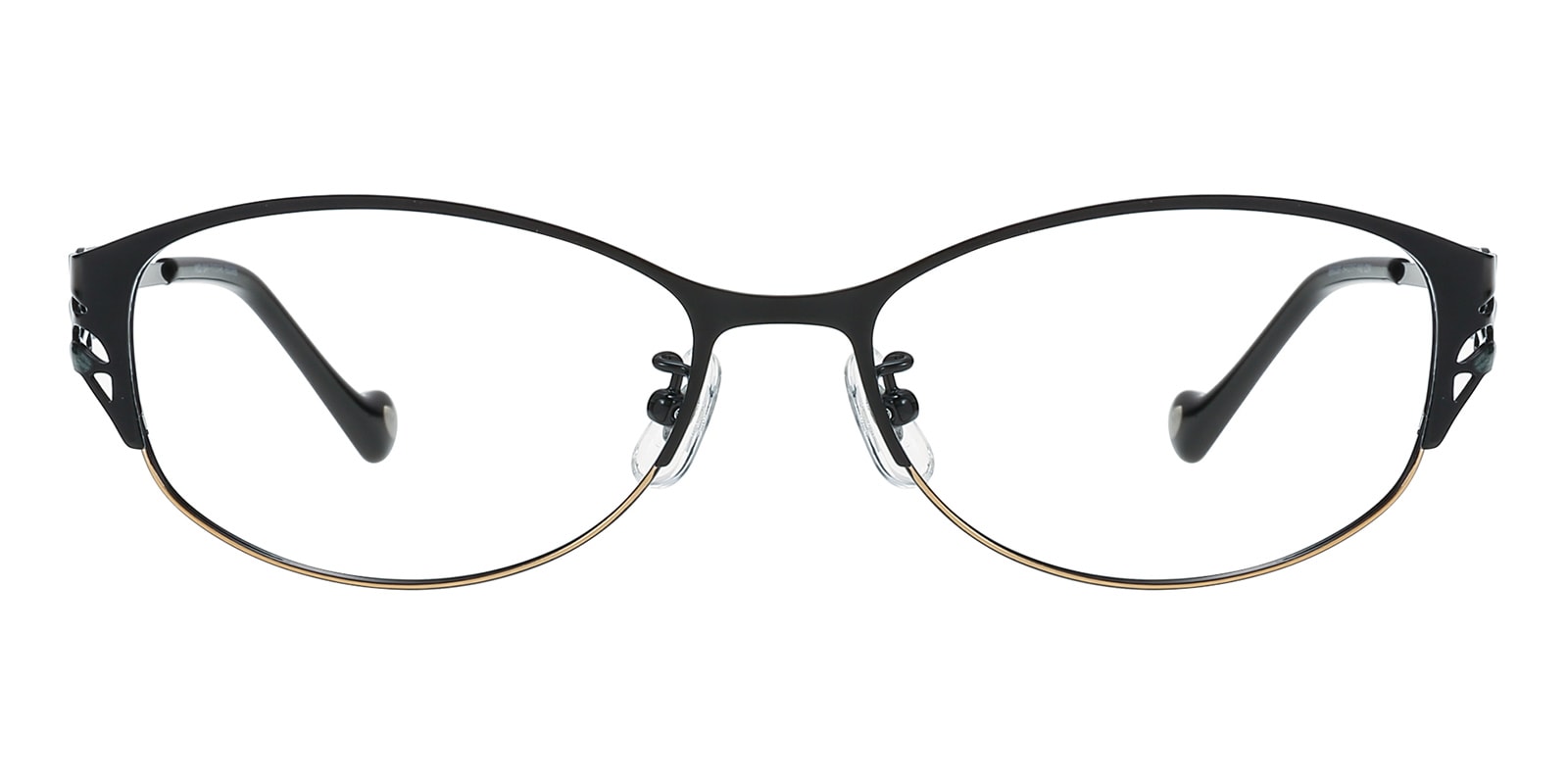 Amelia Oval Black Eyeglasses | Glassesshop