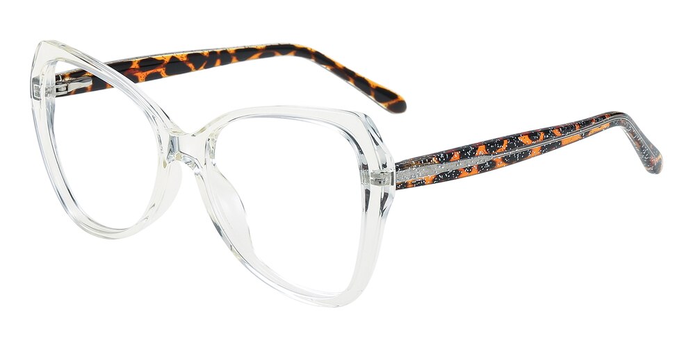 Eleanore Crystal/Tortoise Cat Eye TR90 Eyeglasses