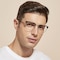 Antonio Black/Silver Browline Acetate Eyeglasses