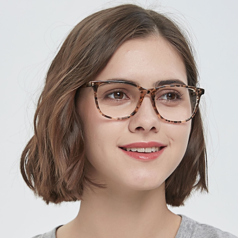 Genevieve Tortoise Rectangle Acetate Eyeglasses