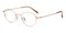 Cynthia Rose Gold Oval Metal Eyeglasses