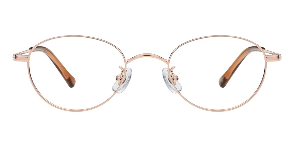 Cynthia Rose Gold Oval Metal Eyeglasses