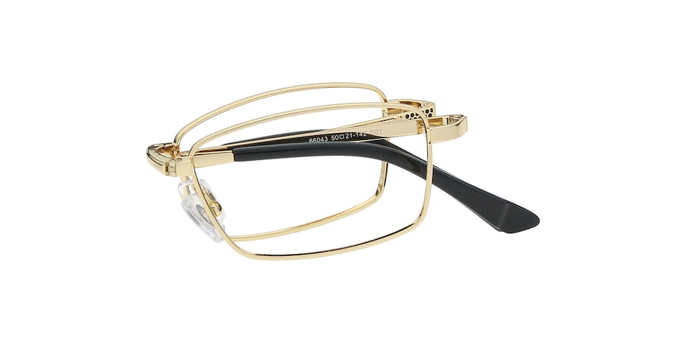 Alexander Golden Rectangle Metal Eyeglasses