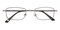 Alexander Gunmetal Rectangle Metal Eyeglasses