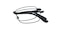 Augustine Black Rectangle Metal Eyeglasses