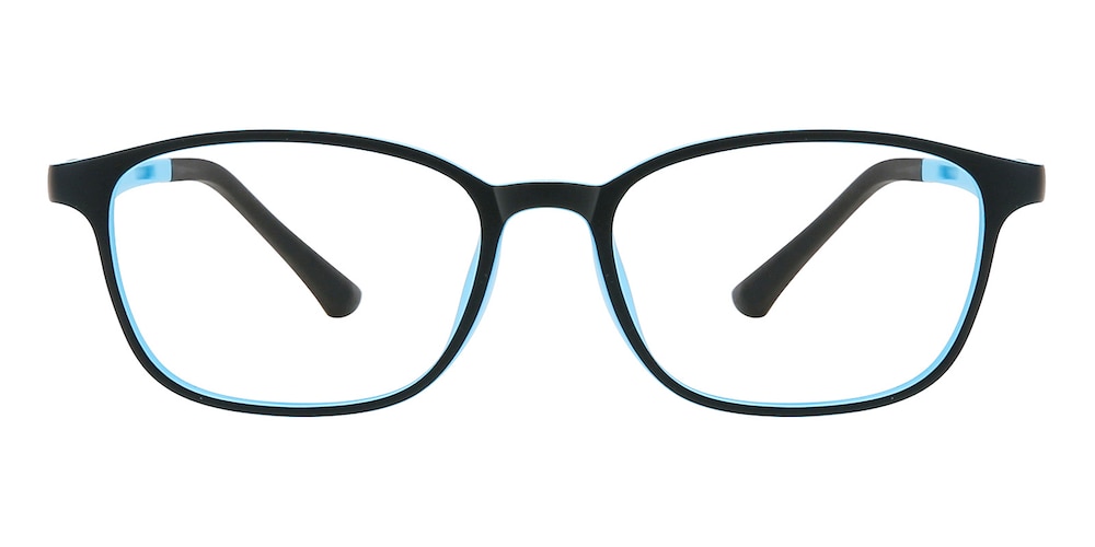 Hatteras Black/Blue Oval Ultem Eyeglasses