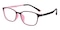 Hatteras Black/Pink Oval Ultem Eyeglasses