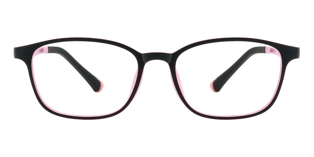 Hatteras Black/Pink Oval Ultem Eyeglasses