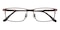 Benedict Brown Rectangle Titanium Eyeglasses