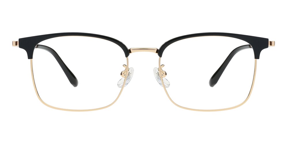 Pasadena Black/Golden Browline TR90 Eyeglasses