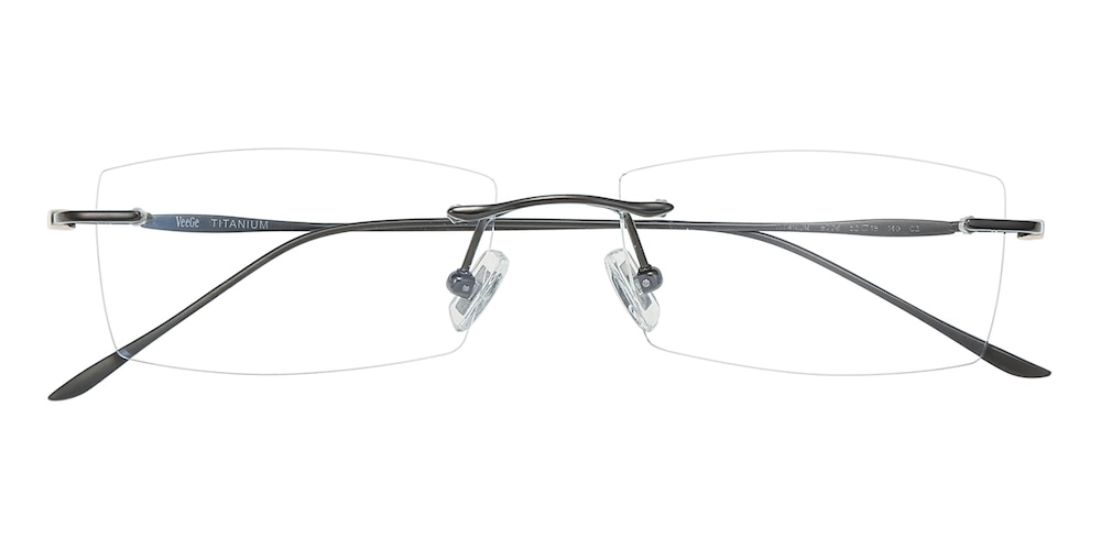 Egbert Gunmetal Rectangle Titanium Eyeglasses