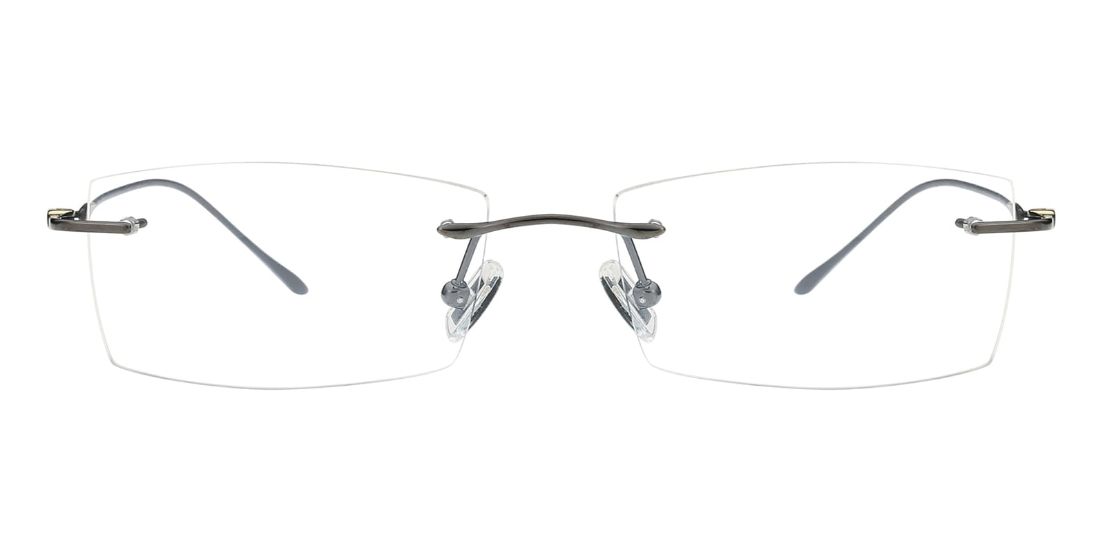 Rimless Rectangular Metal Photochromic Glasses, For Ou Rimless Rectangle Glasses – Titanium Frame, Carbon Fiber Temples main image 2