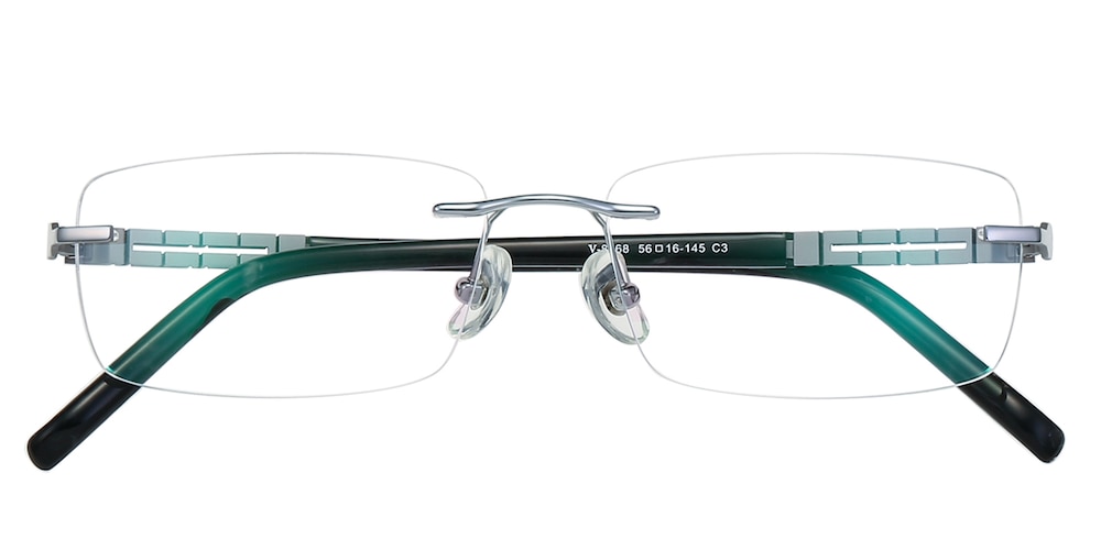 Dave Silver Rectangle Titanium Eyeglasses
