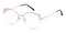 Ellen Rose Gold/Pink/Blue Cat Eye Metal Eyeglasses
