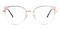 Ellen Rose Gold/Pink/Blue Cat Eye Metal Eyeglasses