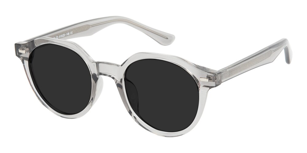 Alpharetta Gray Round TR90 Sunglasses