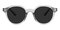 Alpharetta Gray Round TR90 Sunglasses