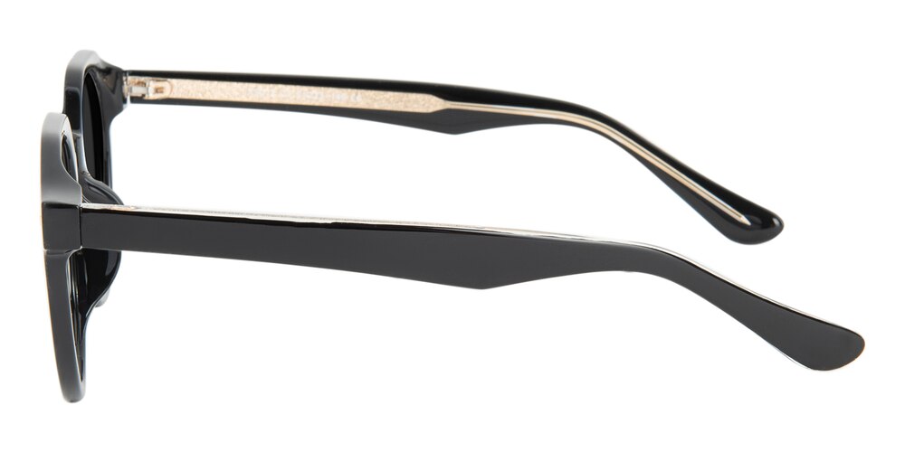 Alpharetta Black Round TR90 Sunglasses