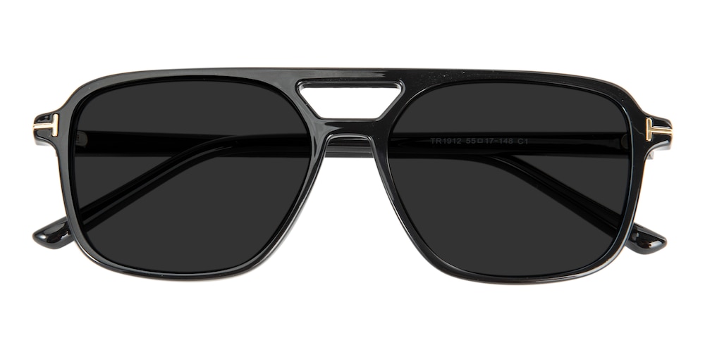 Antioch Black Aviator TR90 Sunglasses