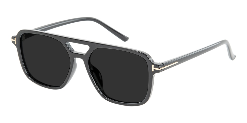 Antioch Black Aviator TR90 Sunglasses