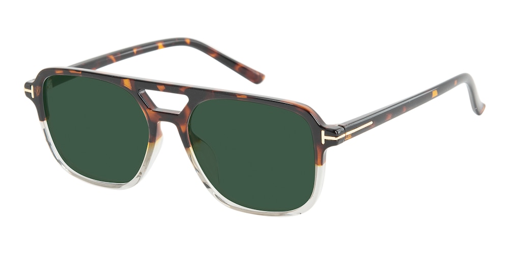 Antioch Tortoise/Crystal Aviator TR90 Sunglasses
