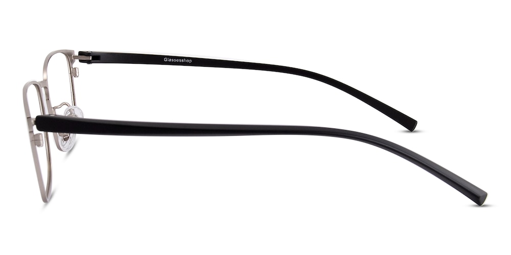 Benson Silver Rectangle Metal Eyeglasses