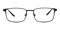Benson Black Rectangle Metal Eyeglasses