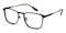 Bevis Brown Rectangle Stainless Steel Eyeglasses