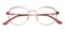Hedda Golden/Red Round Titanium Eyeglasses
