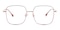 Doris Black/Golden/Red Square Titanium Eyeglasses