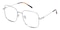 Oneida Silver Square Titanium Eyeglasses