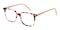 Prairie Petal Tortoise/Brown Rectangle Acetate Eyeglasses