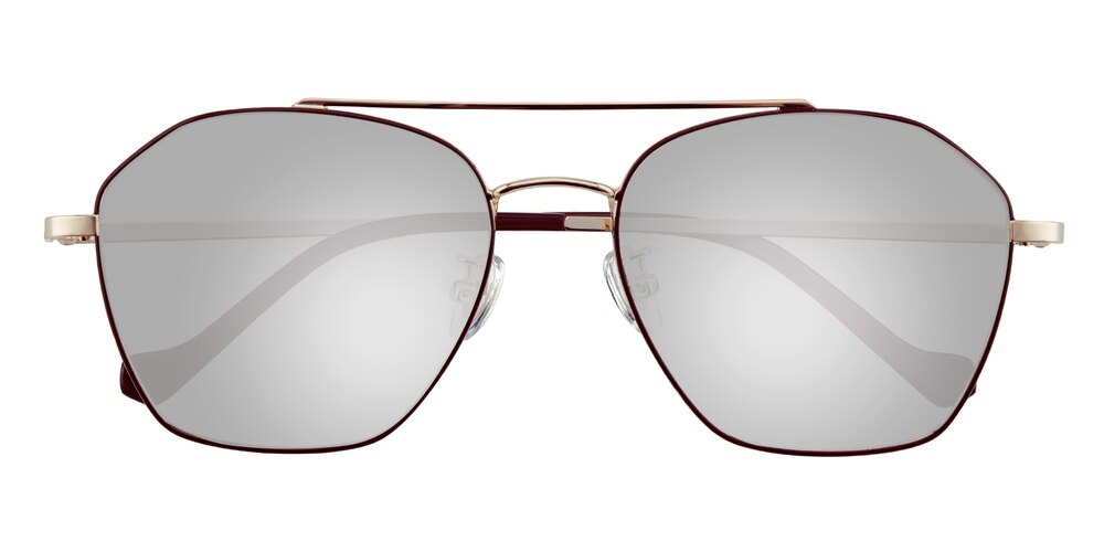 Marquette Brown/Golden Aviator Stainless Steel Sunglasses
