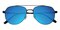 StCharles Black Aviator Titanium Sunglasses