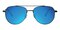 StCharles Black Aviator Titanium Sunglasses
