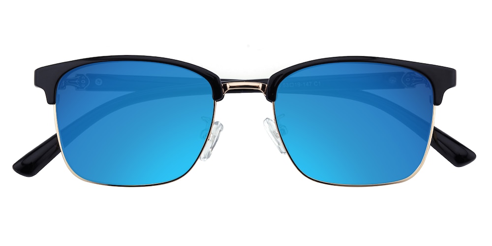 Hoboken Black/Golden Browline TR90 Sunglasses