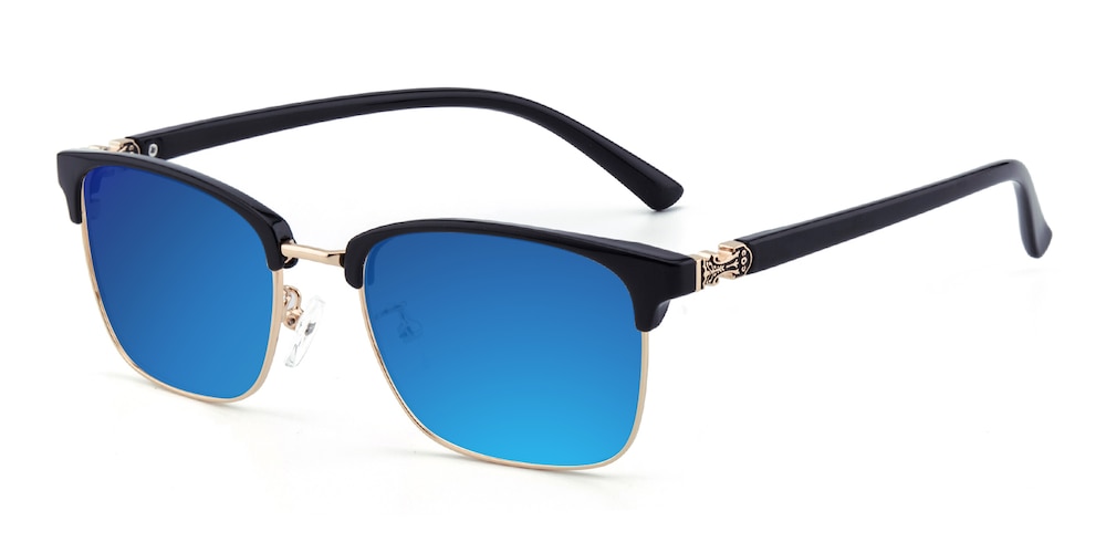 Hoboken Black/Golden Browline TR90 Sunglasses